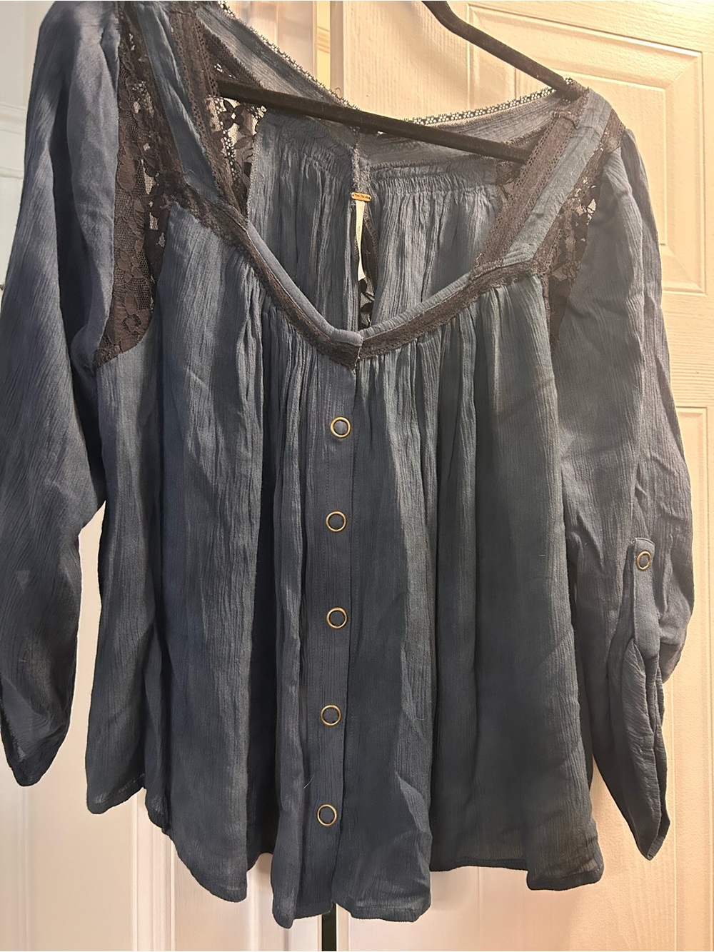 free people boho pleasant top, top size medium women’s blouse